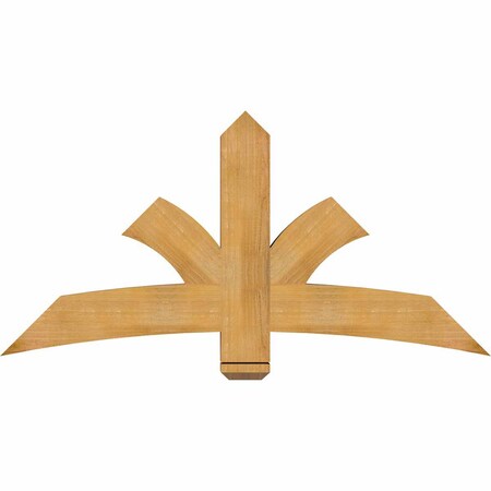 Ekena Millwork Davenport Rough Sawn Timber Gable Bracket, Western Red Cedar, 60"W x 30"H x 4"D x 6"F, 12/12 Pitch GBW060X30X0406DAV00RWR